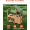 image:imageVEVOR Mud Kitchen Outdoor Mud Kitchen for Kids Wood Outdoor Play Kitchens with Spoons Sink Tank Sunshade Canopy Shovels Cookware Pots and Accessories Wooden Play Kitchens for Home Lawn40 x 16 x 50