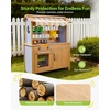 image:imageVEVOR Mud Kitchen Outdoor Mud Kitchen for Kids Wood Outdoor Play Kitchens with Spoons Sink Tank Sunshade Canopy Shovels Cookware Pots and Accessories Wooden Play Kitchens for Home Lawn31 x 13 x 39