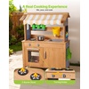 image:imageVEVOR Mud Kitchen Outdoor Mud Kitchen for Kids Wood Outdoor Play Kitchens with Spoons Sink Tank Sunshade Canopy Shovels Cookware Pots and Accessories Wooden Play Kitchens for Home Lawn31 x 13 x 39