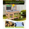 image:imageVEVOR Mud Kitchen Outdoor Mud Kitchen for Kids Wood Outdoor Play Kitchens with Stoves Hooks Sinks Planting Shovels Spatulas Handle Cookware Pots and Accessories Play with Water and Sand