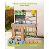 image:imageVEVOR Mud Kitchen Outdoor Mud Kitchen for Kids Wood Outdoor Play Kitchens with Stoves Hooks Sinks Planting Shovels Spatulas Handle Cookware Pots and Accessories Play with Water and Sand