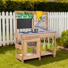 image:imageVEVOR Mud Kitchen Outdoor Mud Kitchen for Kids Wood Outdoor Play Kitchens with Stoves Hooks Sinks Planting Shovels Spatulas Handle Cookware Pots and Accessories Play with Water and Sand