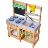 image:imageVEVOR Mud Kitchen Outdoor Mud Kitchen for Kids Wood Outdoor Play Kitchens with Stoves Hooks Sinks Planting Shovels Spatulas Handle Cookware Pots and Accessories Play with Water and Sand