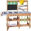 image:imageVEVOR Mud Kitchen Outdoor Mud Kitchen for Kids Wood Outdoor Play Kitchens with Stoves Hooks Sinks Planting Shovels Spatulas Handle Cookware Pots and Accessories Play with Water and Sand