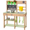image:imageVEVOR Mud Kitchen Outdoor Mud Kitchen for Kids Wood Outdoor Play Kitchens with Stoves Tank Sink Planting Shovels Spatulas Box Cookware Pots and Accessories Wooden Play Kitchens for Home LawnA Large Sink