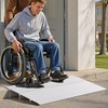 image:imageVEVOR Door Threshold Ramp 2 Rise Door Ramp for Wheelchairs Aluminum Entry Ramp for Doorways Rated 800 lbs Load Capacity Adjustable Threshold Ramp for Wheelchairs Scooters and Power ChairsGray