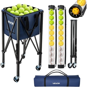 image:imageVEVOR Tennis amp Pickleball Hopper Holds 200175150120 Balls 3in1 Tennis Foldable Pickleball Basket Cart for Easy Installation Storage Bag for Tennis Training amp Teaching3in1 150 Balls