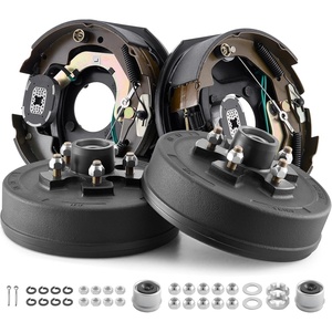 image:imageVEVOR Electric Trailer Brake Assembly 10 x 214 Inch 1 Pair SelfAdjusting Electric Brakes Kit for 3500 lbs Trailer Axle Backing Plates for Braking System Part Replacement Fit for Trailers RVs10 x 214 Inch  3500lbs  1 pairs