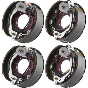 image:imageVEVOR Electric Trailer Brake Assembly 10 x 214 Inch 1 Pair SelfAdjusting Electric Brakes Kit for 3500 lbs Trailer Axle Backing Plates for Braking System Part Replacement Fit for Trailers RVs1225 x 3375 Inch  10000lbs  4 Brakes