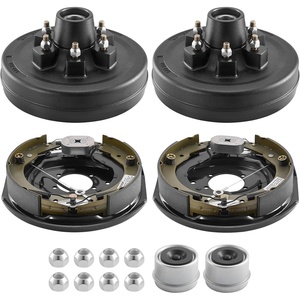 image:imageVEVOR Electric Trailer Brake Assembly 10 x 214 Inch 1 Pair SelfAdjusting Electric Brakes Kit for 3500 lbs Trailer Axle Backing Plates for Braking System Part Replacement Fit for Trailers RVs12 x 2 Inch  6000lbs  1 pairs