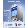 image:imageVEVOR Commercial Ice Maker Machine 80 lbs24h with 6813 lbs Storage Capacity CountertopFreestandingUnder Counter Stainless Steel Ice Maker with LED Display amp SelfCleaning Home Bar Restaurant1 00 Bullet Ice