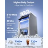 image:imageVEVOR Commercial Ice Maker Machine 80 lbs24h with 6813 lbs Storage Capacity CountertopFreestandingUnder Counter Stainless Steel Ice Maker with LED Display amp SelfCleaning Home Bar Restaurant160 silver