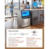 image:imageVEVOR Commercial Ice Maker Machine 80 lbs24h with 6813 lbs Storage Capacity CountertopFreestandingUnder Counter Stainless Steel Ice Maker with LED Display amp SelfCleaning Home Bar Restaurant120