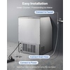 image:imageVEVOR Commercial Ice Maker Machine 80 lbs24h with 6813 lbs Storage Capacity CountertopFreestandingUnder Counter Stainless Steel Ice Maker with LED Display amp SelfCleaning Home Bar Restaurant360