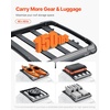 image:imageVEVOR Roof Rack Cargo Basket 64 x 39 x 453 in Heavy Duty Roof Top Carrier Basket with Extension 200 lbs Capacity AllWeather Car Top Luggage Holder Universal Fit for SUVs Trucks Vehicles Pickups48x40in