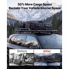 image:imageVEVOR Roof Rack Cargo Basket 64 x 39 x 453 in Heavy Duty Roof Top Carrier Basket with Extension 200 lbs Capacity AllWeather Car Top Luggage Holder Universal Fit for SUVs Trucks Vehicles Pickups64x39in