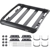 image:imageVEVOR Roof Rack Cargo Basket 64 x 39 x 453 in Heavy Duty Roof Top Carrier Basket with Extension 200 lbs Capacity AllWeather Car Top Luggage Holder Universal Fit for SUVs Trucks Vehicles Pickups48x40in