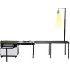 image:imageVEVOR Mobile Kitchen Multifunctional Portable Camp Box with Wheels AllinOne Integrated Outdoor Cooking Station with Windproof Stove Storage Organizer and Foldable Tables Black