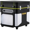 image:imageVEVOR Mobile Kitchen Multifunctional Portable Camp Box with Wheels AllinOne Integrated Outdoor Cooking Station with Windproof Stove Storage Organizer and Foldable Tables Black