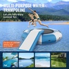 image:imageVEVOR Recreational Water Trampoline 10ft Inflatable Water Bouncer Portable Bounce Swim Platform with Slide Electric Air Pump amp 3Step Ladder Adult Kid Floating Rebounder for Lake Pool Water Sports