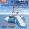 image:imageVEVOR Recreational Water Trampoline 10ft Inflatable Water Bouncer Portable Bounce Swim Platform with Slide Electric Air Pump amp 3Step Ladder Adult Kid Floating Rebounder for Lake Pool Water Sports