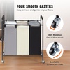 image:imageVEVOR 3Section Laundry Basket Heavy Duty Laundry Hamper Storage Organizer Laundry Sorter Cart with Heavy Duty Lockable Wheels for Dirty Clothes in Laundry Room Bedroom