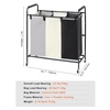 image:imageVEVOR 3Section Laundry Basket Heavy Duty Laundry Hamper Storage Organizer Laundry Sorter Cart with Heavy Duty Lockable Wheels for Dirty Clothes in Laundry Room Bedroom