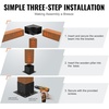 image:imageVEVOR Pergola Bracket Kit 6x6 8pcs 4pcs 3Way4pcs Base Heavy Duty Corner Bracket Woodworks DIY Post Base Kit Easy Installation Wooden Beams for Gazebos Patio Pergolas Log Cabin OutdoorBlack