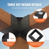 image:imageVEVOR Pergola Bracket Kit 6x6 8pcs 4pcs 3Way4pcs Base Heavy Duty Corner Bracket Woodworks DIY Post Base Kit Easy Installation Wooden Beams for Gazebos Patio Pergolas Log Cabin OutdoorBlack