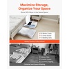 image:imageVEVOR Under Bed Storage with Wheels 398 x 201 x 59 inch Underbed Containers Underbed Shoes Organizer with Lid amp Gray Latch Rolling Under the Bed Storage Bins for Clothes Shoes Blankets 2 Pack