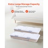 image:imageVEVOR Under Bed Storage with Wheels 398 x 201 x 59 inch Underbed Containers Underbed Shoes Organizer with Lid amp Gray Latch Rolling Under the Bed Storage Bins for Clothes Shoes Blankets 2 Pack