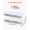 image:imageVEVOR Under Bed Storage with Wheels 398 x 201 x 59 inch Underbed Containers Underbed Shoes Organizer with Lid amp Gray Latch Rolling Under the Bed Storage Bins for Clothes Shoes Blankets 2 Pack