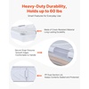 image:imageVEVOR Under Bed Storage with Wheels 398 x 201 x 59 inch Underbed Containers Underbed Shoes Organizer with Lid amp Gray Latch Rolling Under the Bed Storage Bins for Clothes Shoes Blankets 2 Pack