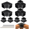 image:imageVEVOR Pergola Bracket Kit 6x6 8pcs 4pcs 3Way4pcs Base Heavy Duty Corner Bracket Woodworks DIY Post Base Kit Easy Installation Wooden Beams for Gazebos Patio Pergolas Log Cabin OutdoorBlack