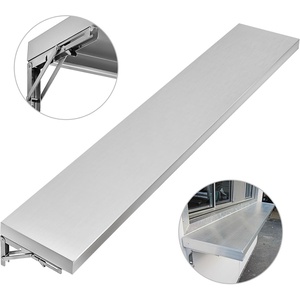 image:imageVEVOR Concession Shelf 708L x 114W Inch with Stainless Steel Frame and Surface Board for Food Trailer Serving Window
